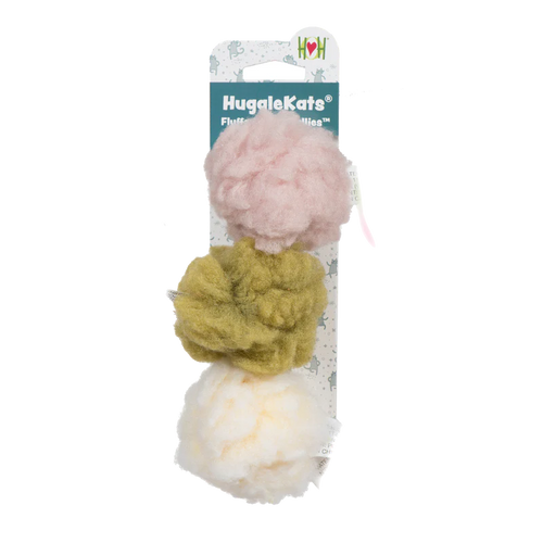 HuggleKats FlufferFleece Ball 3 pk Cat Toy