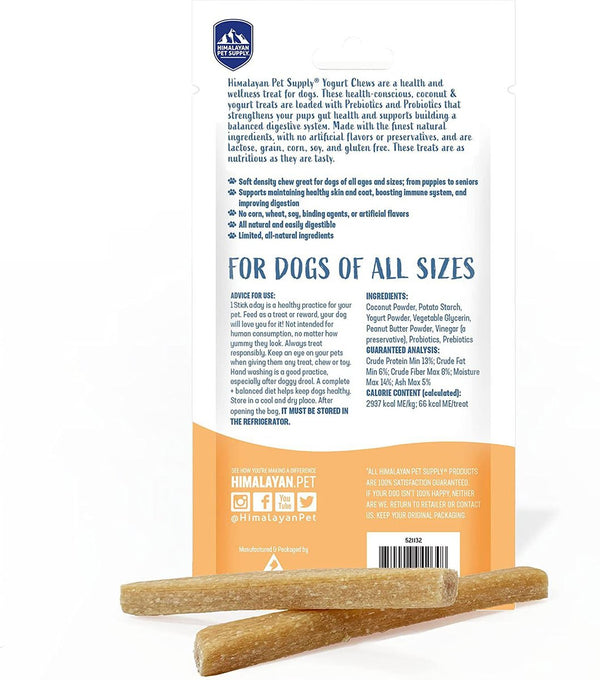 Himalayan Pet Supply Yogurt Sticks Peanut Butter Dog Treats