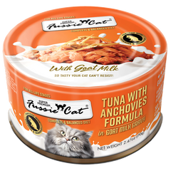 Fussie Cat Tuna with Anchovies Formula in Goat Milk Gravy Canned Cat Food