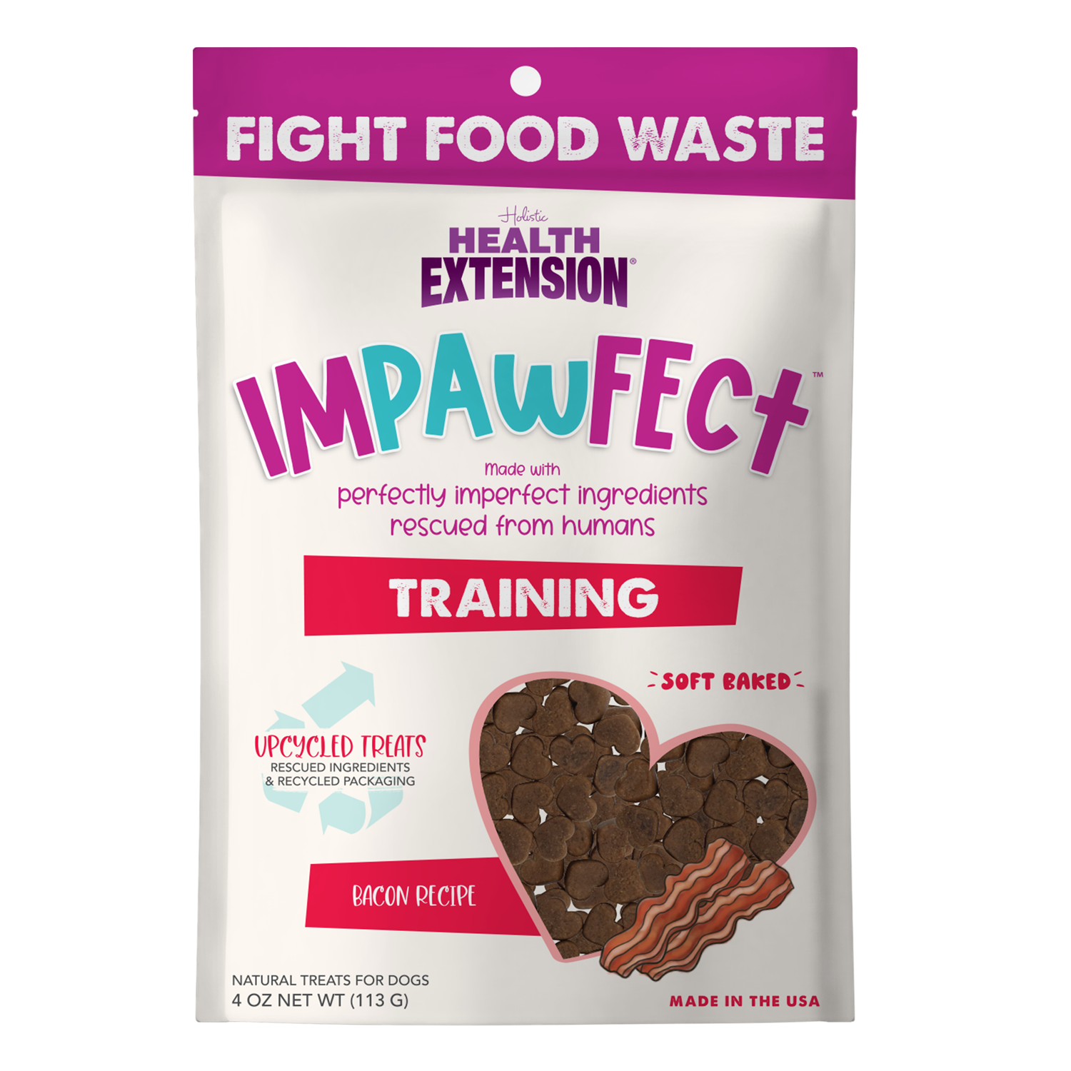 Health Extension Impawfect Bacon Training Dog Treats