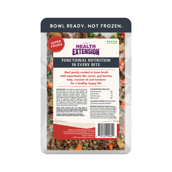 Health Extension Gently Cooked Beef and Potato Recipe Dog Food