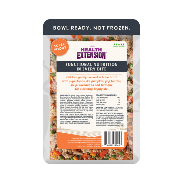 Health Extension Gently Cooked Chicken and Pumpkin Recipe Dog Food