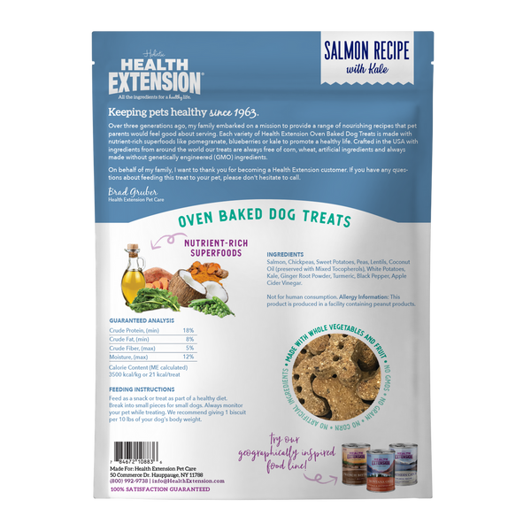 Health Extension Salmon Recipe with Kale Oven Baked Dog Treats