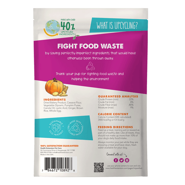 Health Extension Impawfect Pumpkin Ginger Recipe for Digestion Dog Treats