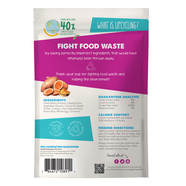 Health Extension Impawfect Sweet Potato & Turmeric for Hip & Joint Support Dog Treats