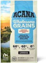 Acana Wholesome Grains Duck And Pumpkin Recipe Dog Food