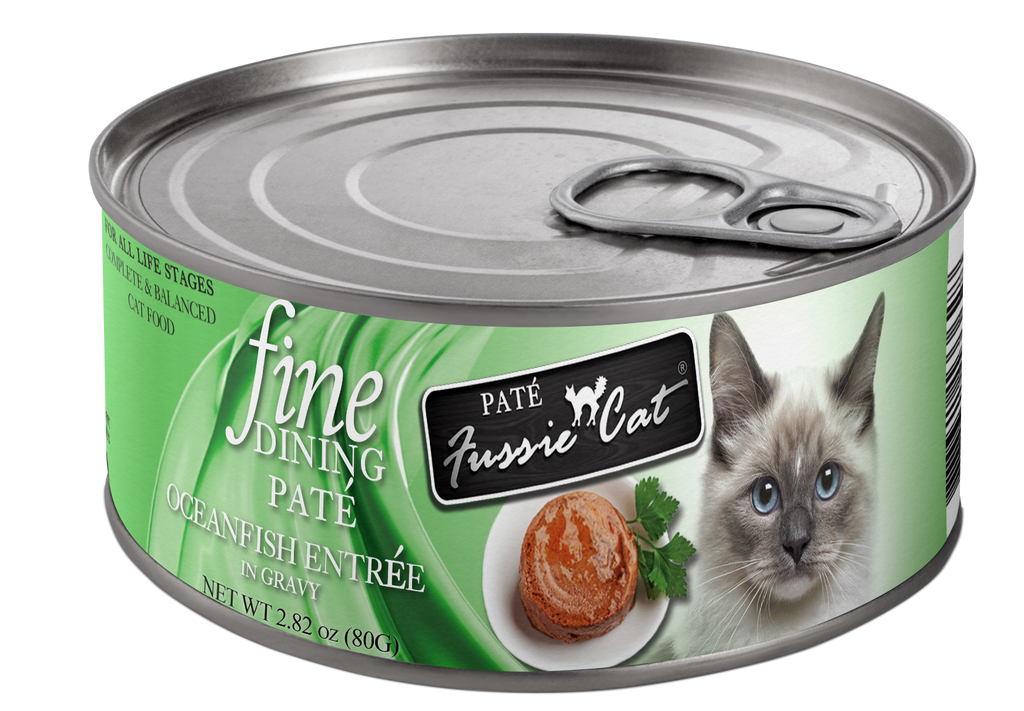 Fussie Cat Fine Dining Oceanfish Entree in Gravy Pate Canned Cat Food