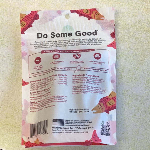 Open Farm Grain-Free Wild-Caught Salmon Jerky Strips