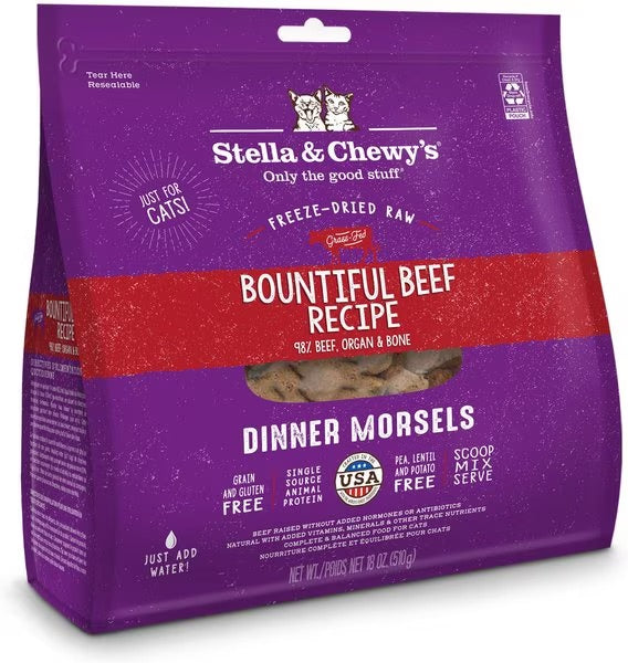 Stella & Chewy’s Bountiful Beef Freeze-Dried Raw Dinner Morsels Cat Food