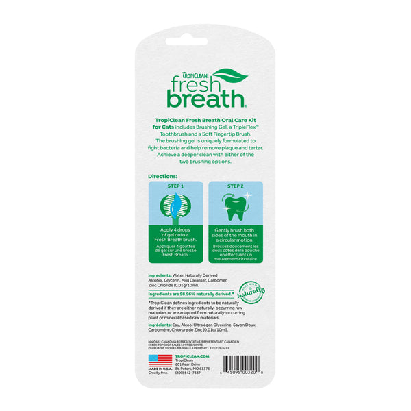 Tropiclean Fresh Breath Oral Care Kit For Cats
