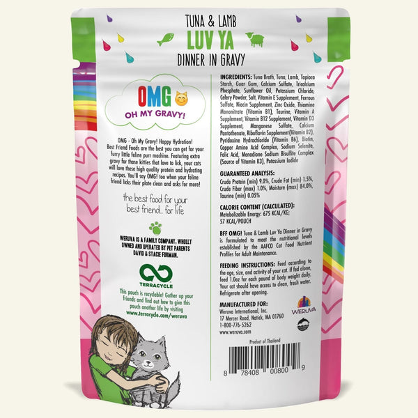 Weruva B.F.F. Omg! Tuna & Lamb Luv Ya Pouch Cat Food