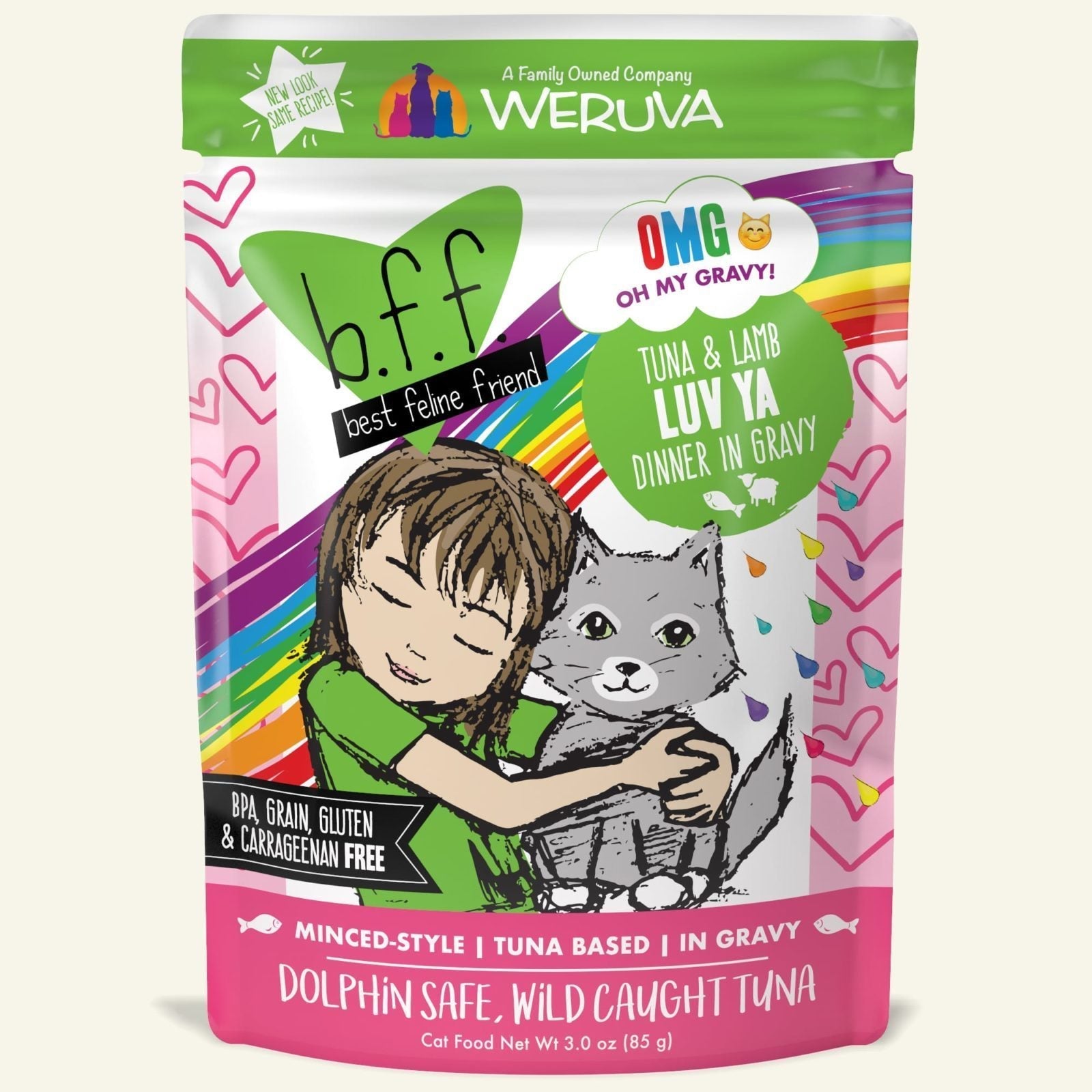 Weruva B.F.F. Omg! Tuna & Lamb Luv Ya Pouch Cat Food