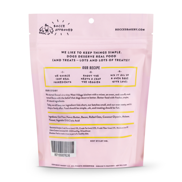 Bocce's Bakery Bac N' Nutty Soft & Chewy Dog Treats
