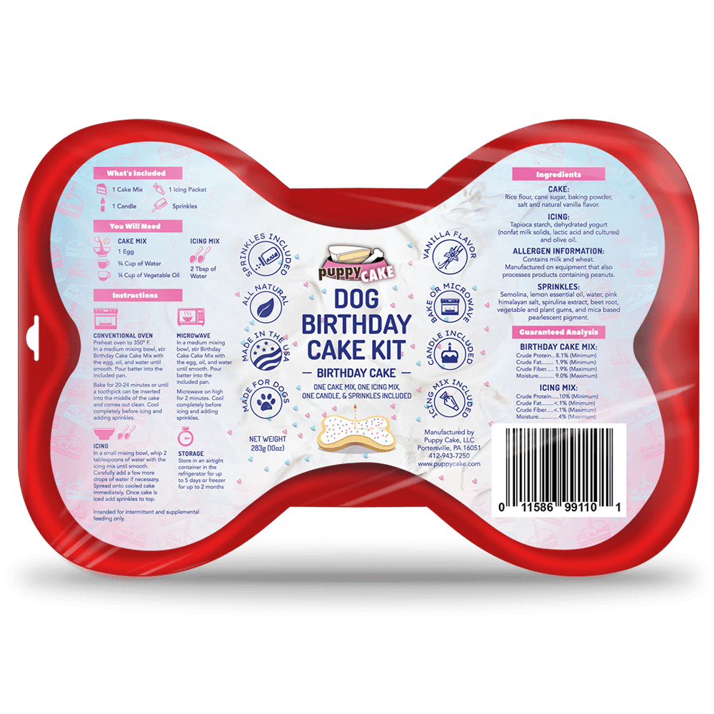 Puppy Cake Dog Birthday Cake Kit - Birthday Cake