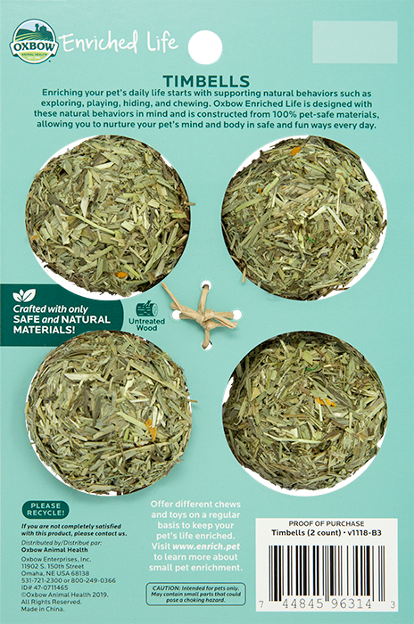 Oxbow Enriched Life Timbells Chew Toy for Small Animals