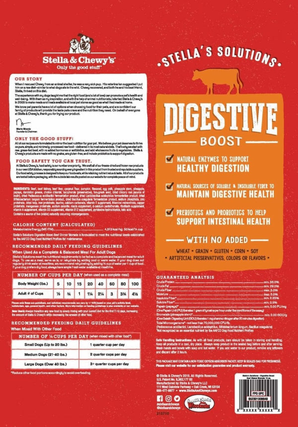 Stella & Chewy's Solutions Digestive Boost Beef Freeze Dried Dinner Morsels Dog Food