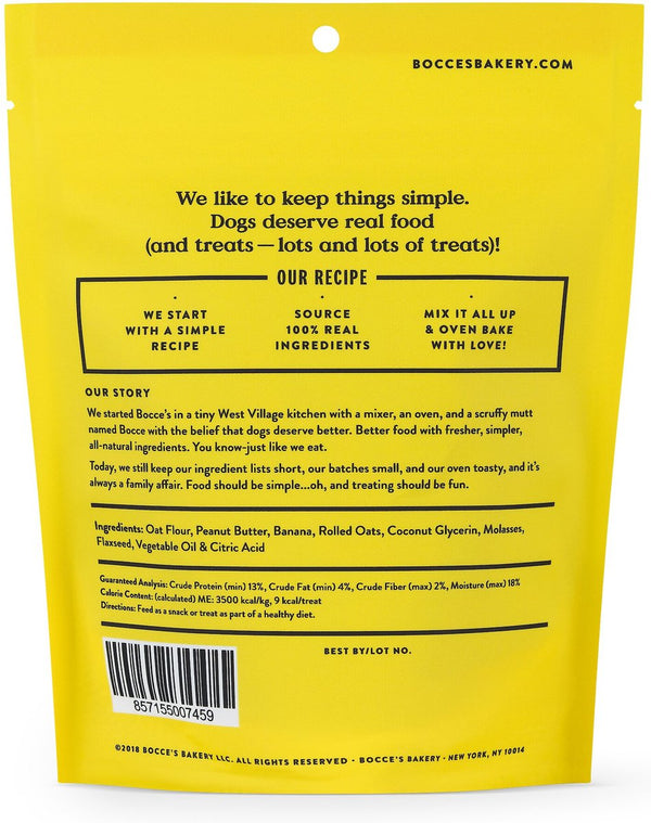 Bocce's Bakery Peanut Butter & Banana Soft & Chewy Dog Treats