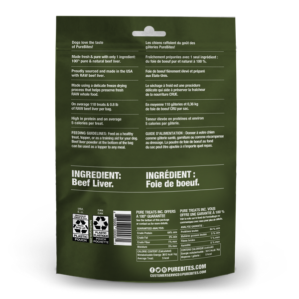 Purebites Beef Liver Freeze Dried Dog Treats