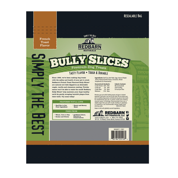 Redbarn Bully Slices French Toast Flavor Dog Treats