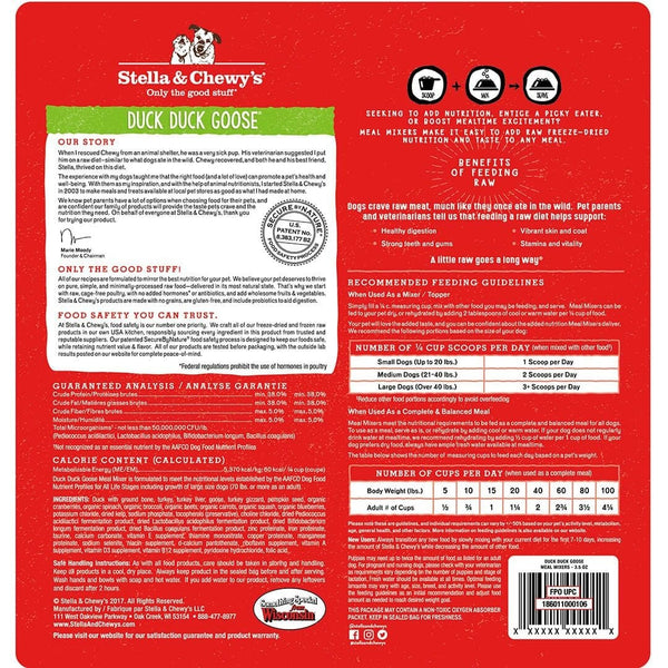 Stella & Chewy's Duck Duck Goose Meal Mixer Freeze Dried Dog Food