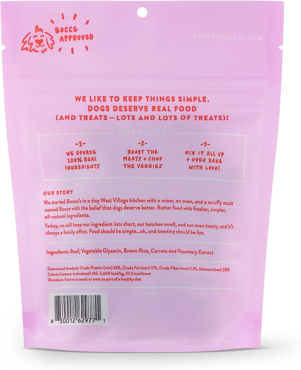 Bocce's Bakery Grazers Beef & Carrot Dog Treats