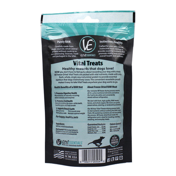 Vital Essentials Freeze-Dried Grain Free Wild Alaskan Salmon Dog Treats