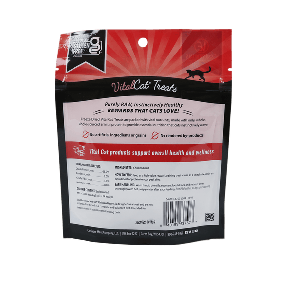 Vital Essentials Freeze Dried Chicken Hearts Cat Treats