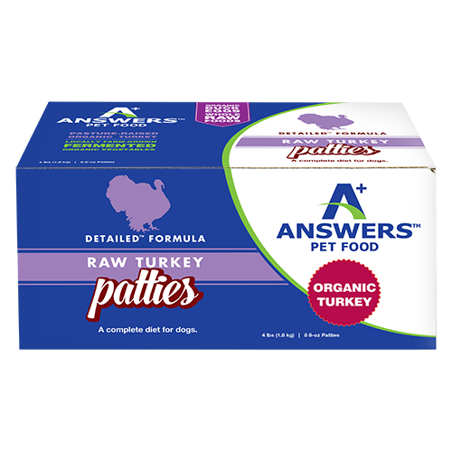 Answers Detailed Formula Turkey Raw Dog Food