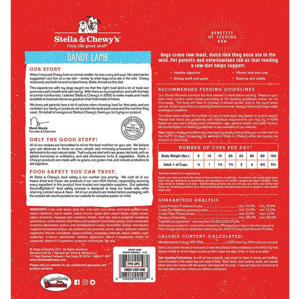 Stella & Chewy's Dandy Lamb Frozen Raw Dinner Morsels Dog Food