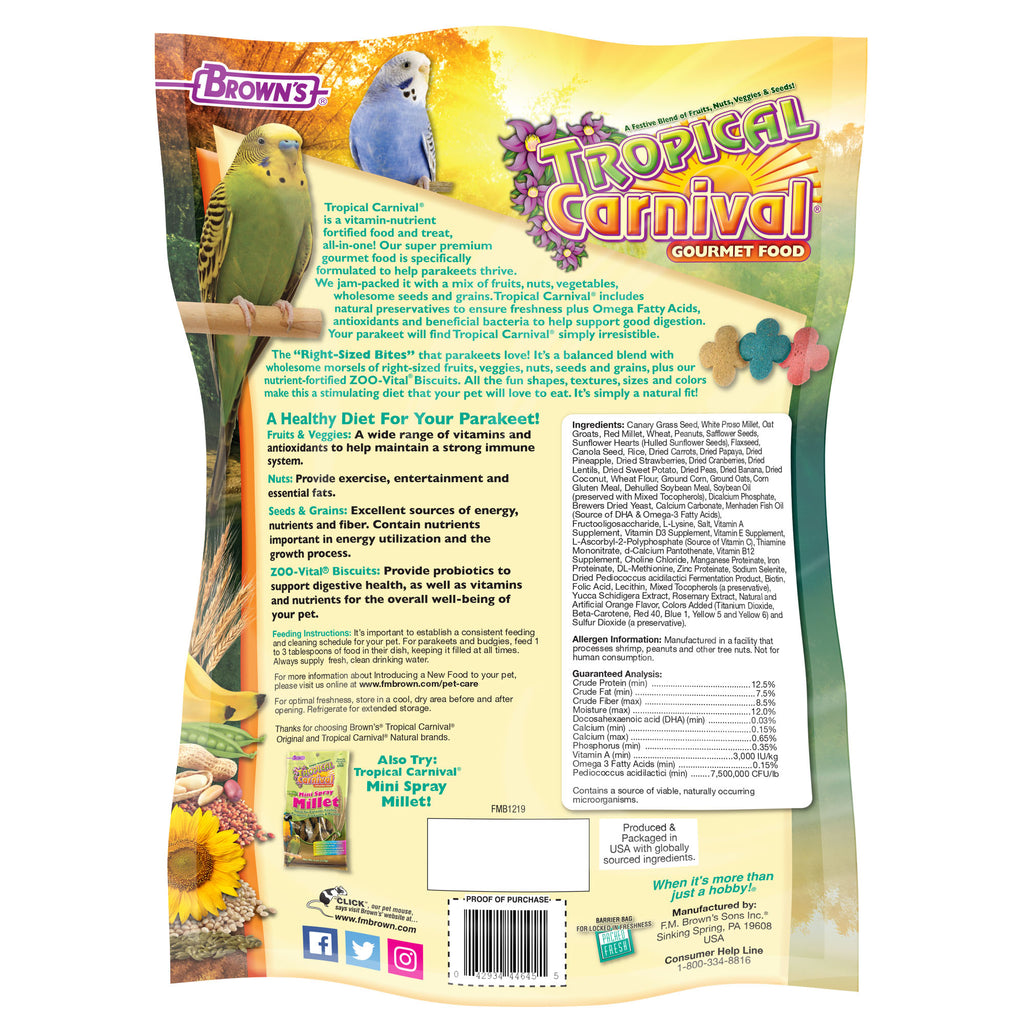 Tropical carnival 2024 parrot food