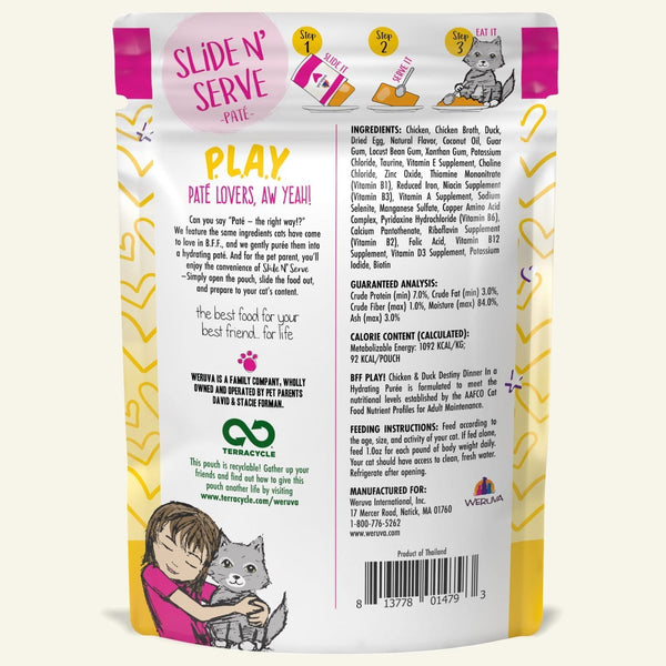 Weruva B.F.F. Play Chicken & Duck Destiny Pouch Cat Food