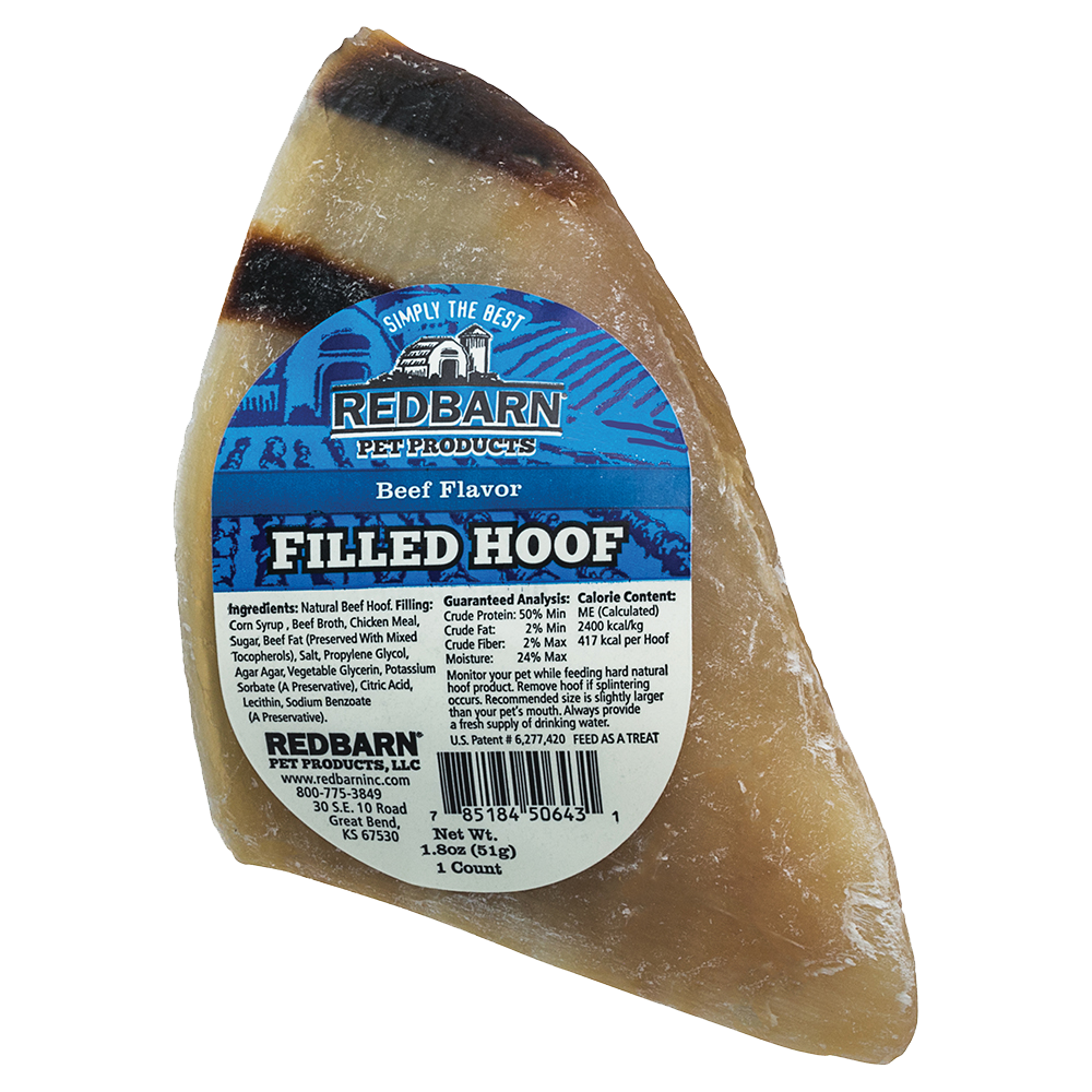 Redbarn Filled Hoof Beef Flavor Dog Treats