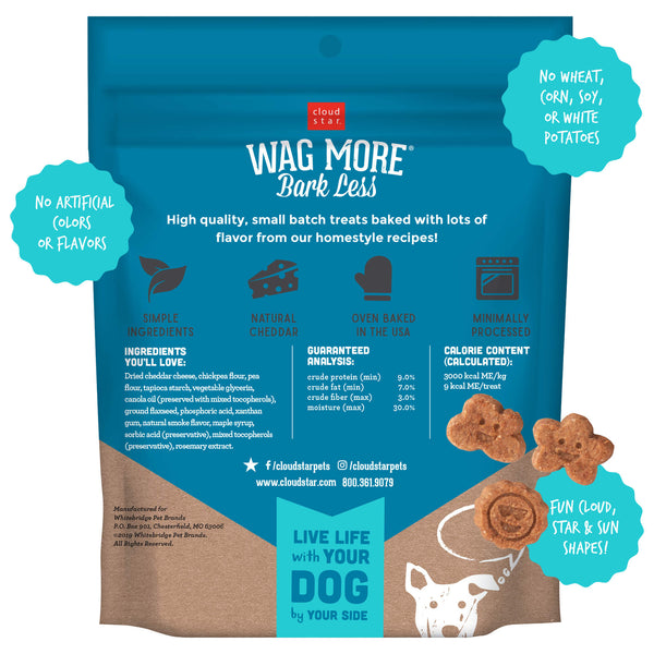 Cloud Star Wag More Bark Less Soft & Chewy Grain Free Smooth Aged Cheddar Dog Treats