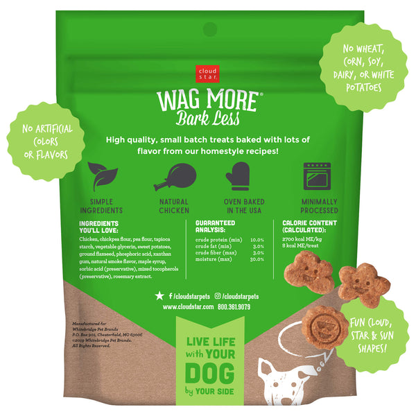 Cloud Star Wag More Bark Less Soft & Chewy Grain Free Chicken & Sweet Potatoes Dog Treats
