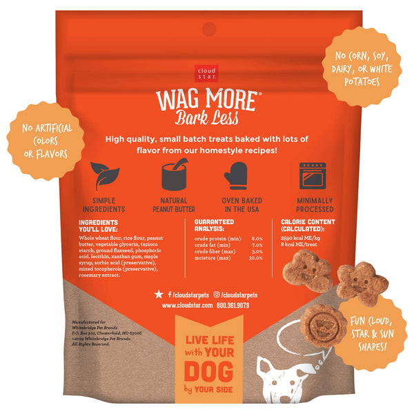 Cloud Star Wag More Bark Less Soft & Chewy Creamy Peanut Butter Dog Treats