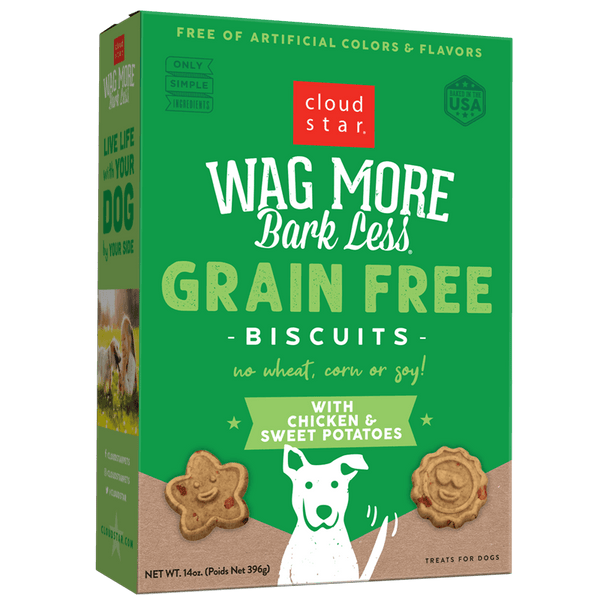 Cloud Star Wag More Bark Less Oven Baked Grain Free Chicken with Sweet Potatoes Dog Treats