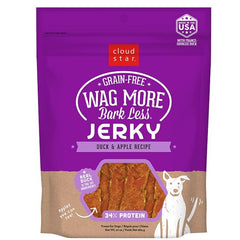 Cloud Star Wag More Bark Less Duck & Apple Jerky Dog Treats