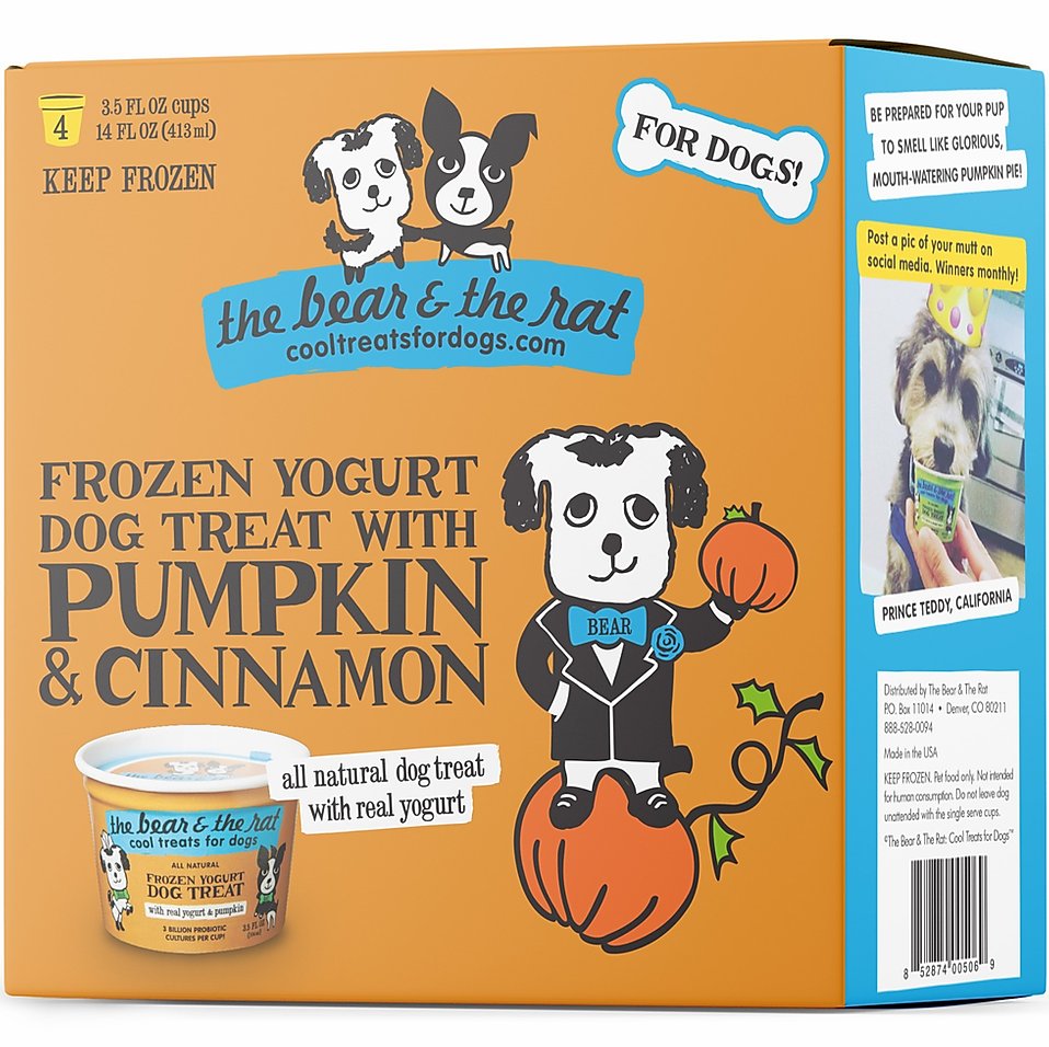 The Bear & The Rat Pumpkin & Cinnamon Yogurt Dog Treats