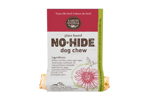 Earth Animal No-Meat No-Hide Plant-Based Wholesome Chews Beef Dog Treats