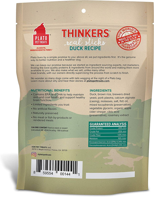 Plato Thinkers Duck Dog Treats