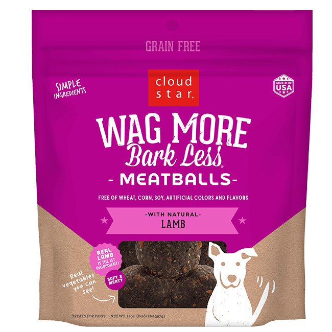 Cloud Star Wag More Bark Less Lamb Meatballs Dog Treats