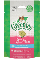 Greenies Dental Treats Savory Salmon Flavor Cat Treats