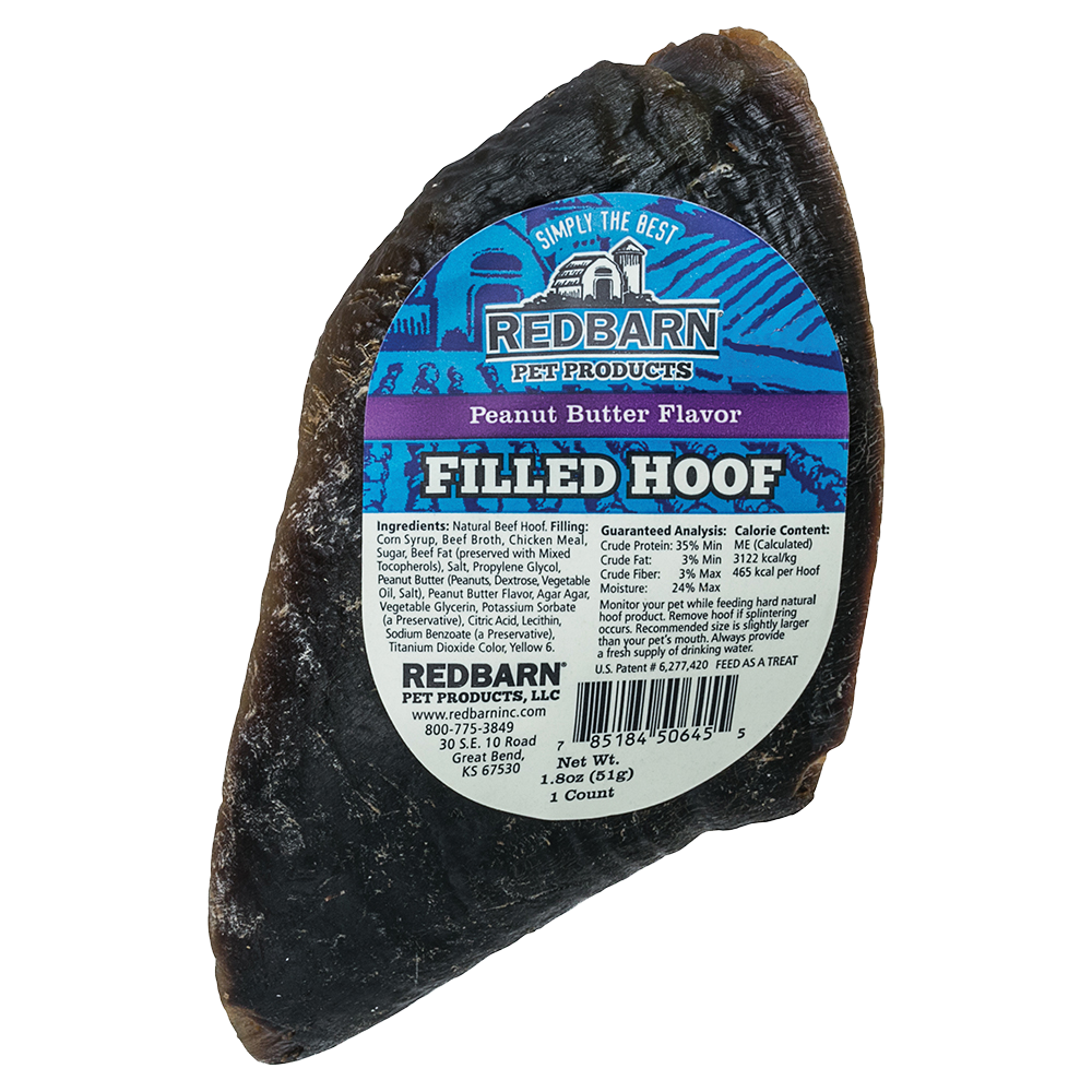 Redbarn Filled Hoof Peanut Butter Flavor Dog Treats