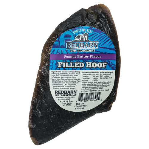 Redbarn Filled Hoof Peanut Butter Flavor Dog Treats