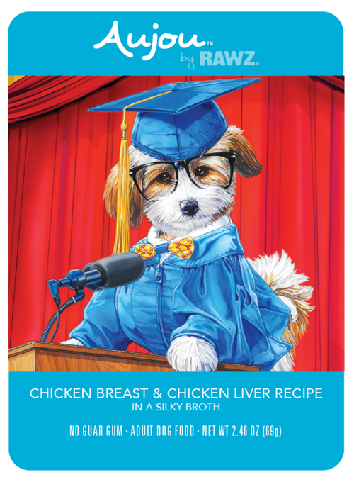 Rawz Aujou Chicken Breast & Chicken Liver Pouch Dog Food