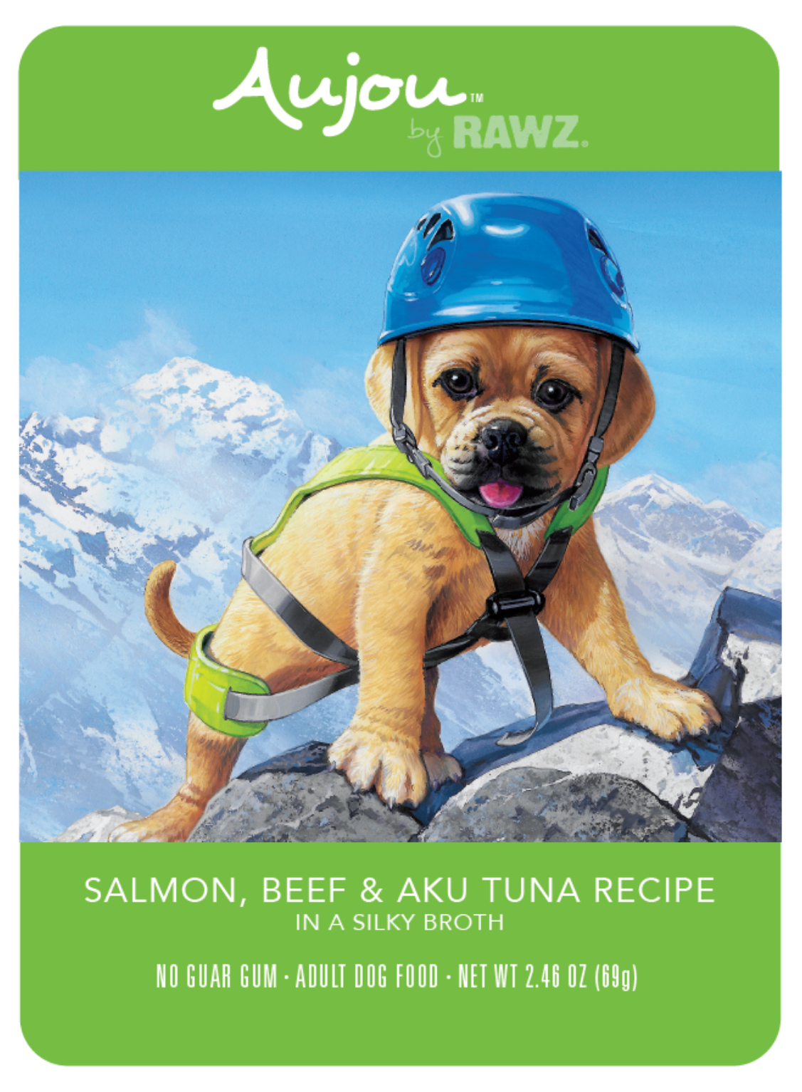 Rawz Aujou Salmon, Beef & Aku Tuna Pouch Dog Food