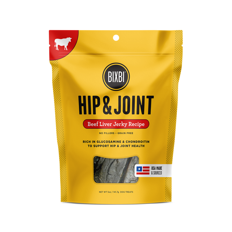Bixbi Hip & Joint Jerky Beef Liver Dog Treats