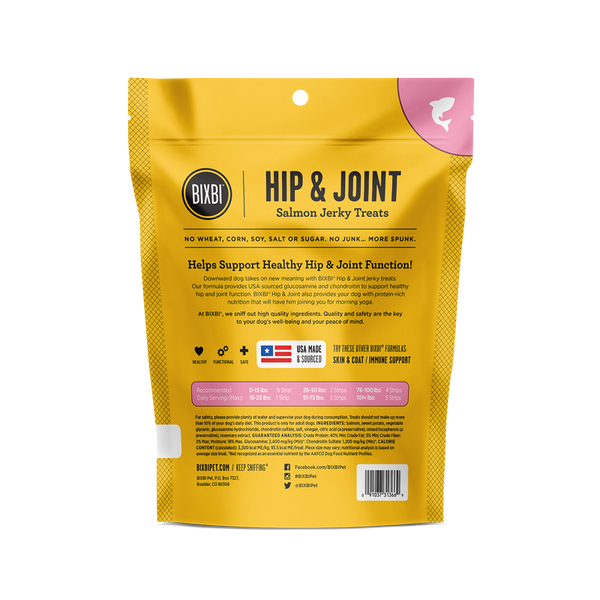 Bixbi Hip & Joint Jerky Salmon Dog Treats