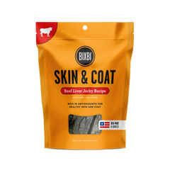 Bixbi Skin & Coat Jerky Beef Liver Dog Treats
