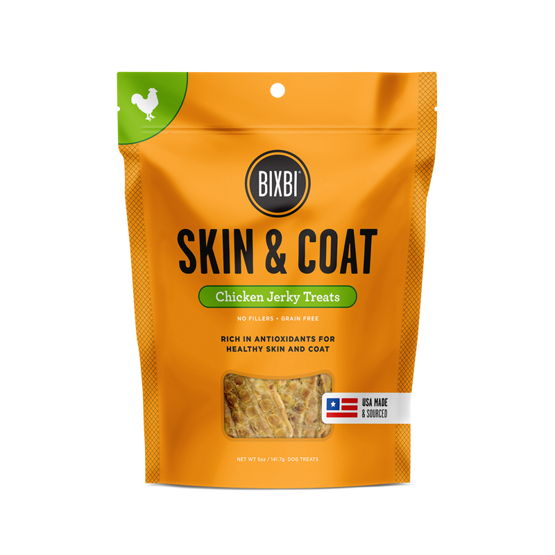Bixbi Skin & Coat Jerky Chicken Dog Treats